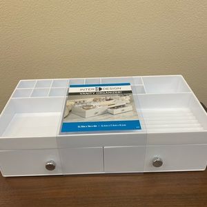 Inter ID Design  Cosmetic Organizer 2-Drawer (White)
